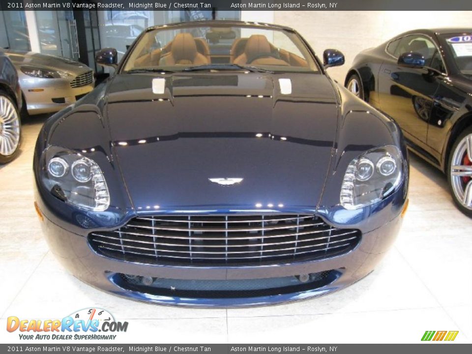 2011 Aston Martin V8 Vantage Roadster Midnight Blue / Chestnut Tan Photo #2