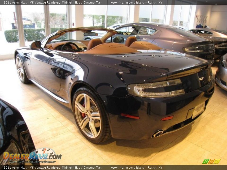 2011 Aston Martin V8 Vantage Roadster Midnight Blue / Chestnut Tan Photo #4