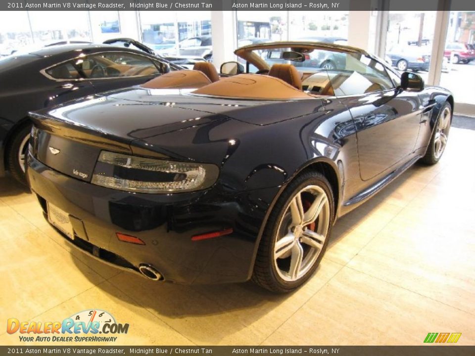 2011 Aston Martin V8 Vantage Roadster Midnight Blue / Chestnut Tan Photo #6
