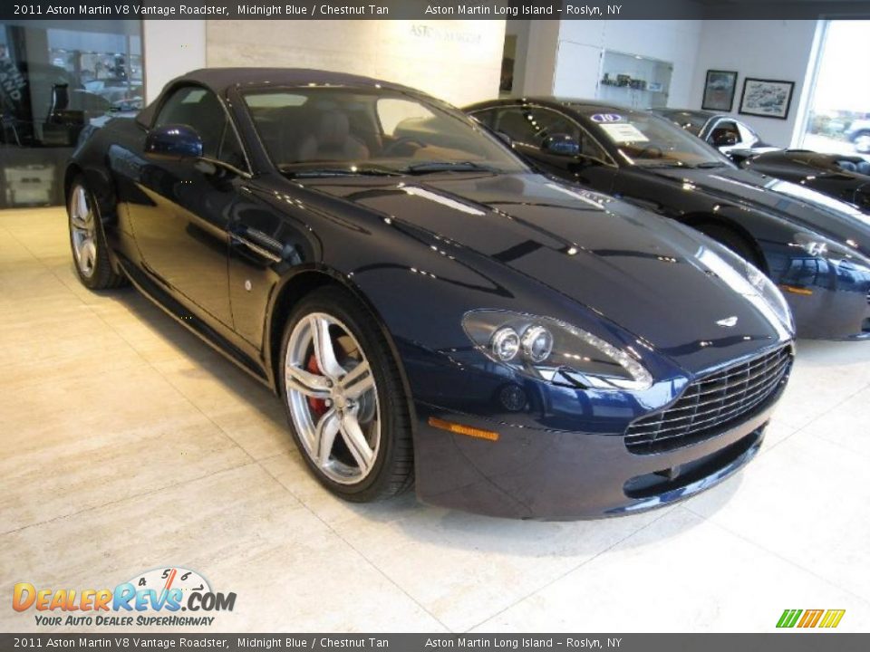 2011 Aston Martin V8 Vantage Roadster Midnight Blue / Chestnut Tan Photo #12