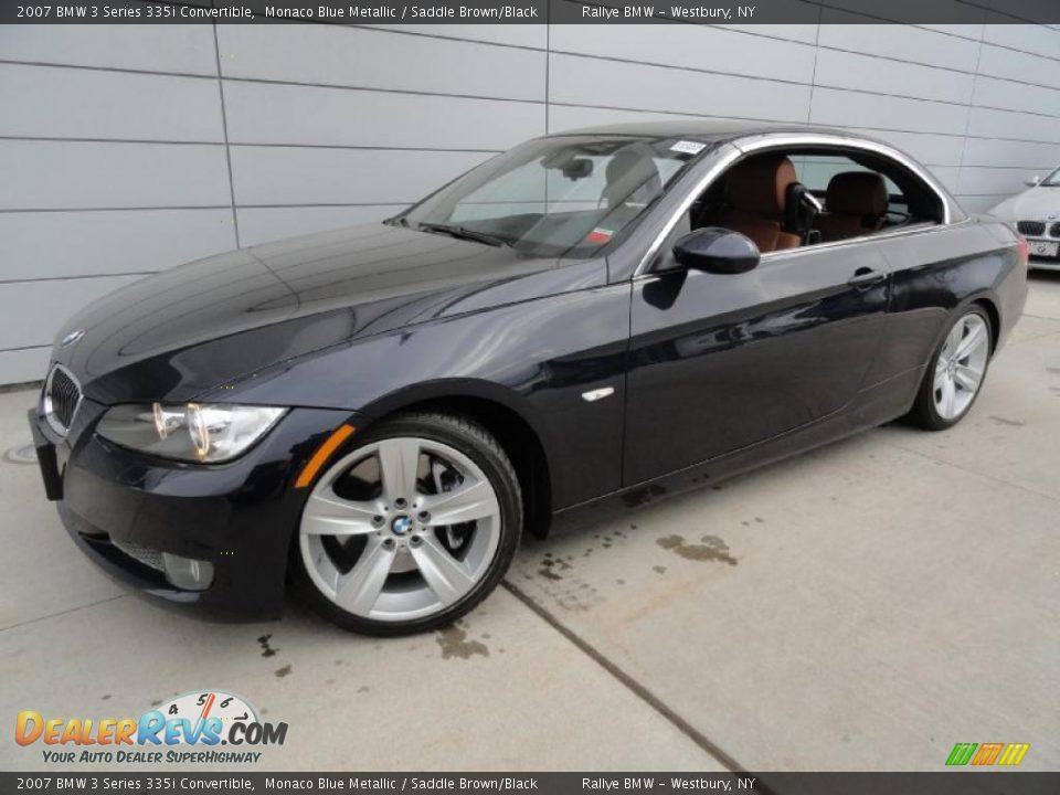 2007 BMW 3 Series 335i Convertible Monaco Blue Metallic / Saddle Brown/Black Photo #1