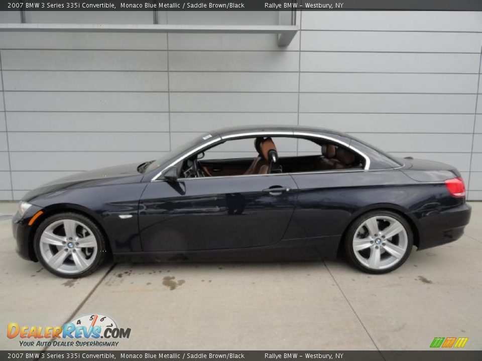 2007 BMW 3 Series 335i Convertible Monaco Blue Metallic / Saddle Brown/Black Photo #3