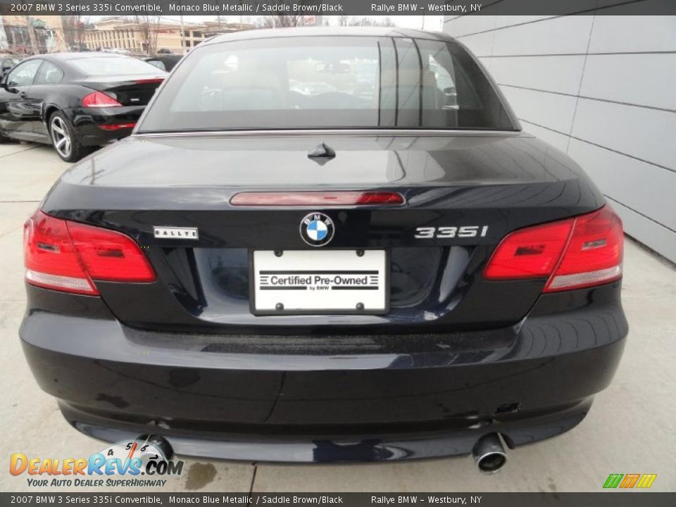 2007 BMW 3 Series 335i Convertible Monaco Blue Metallic / Saddle Brown/Black Photo #5