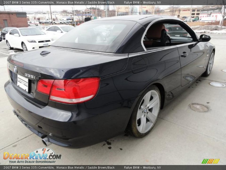 2007 BMW 3 Series 335i Convertible Monaco Blue Metallic / Saddle Brown/Black Photo #6