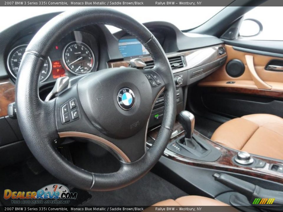 2007 BMW 3 Series 335i Convertible Monaco Blue Metallic / Saddle Brown/Black Photo #10