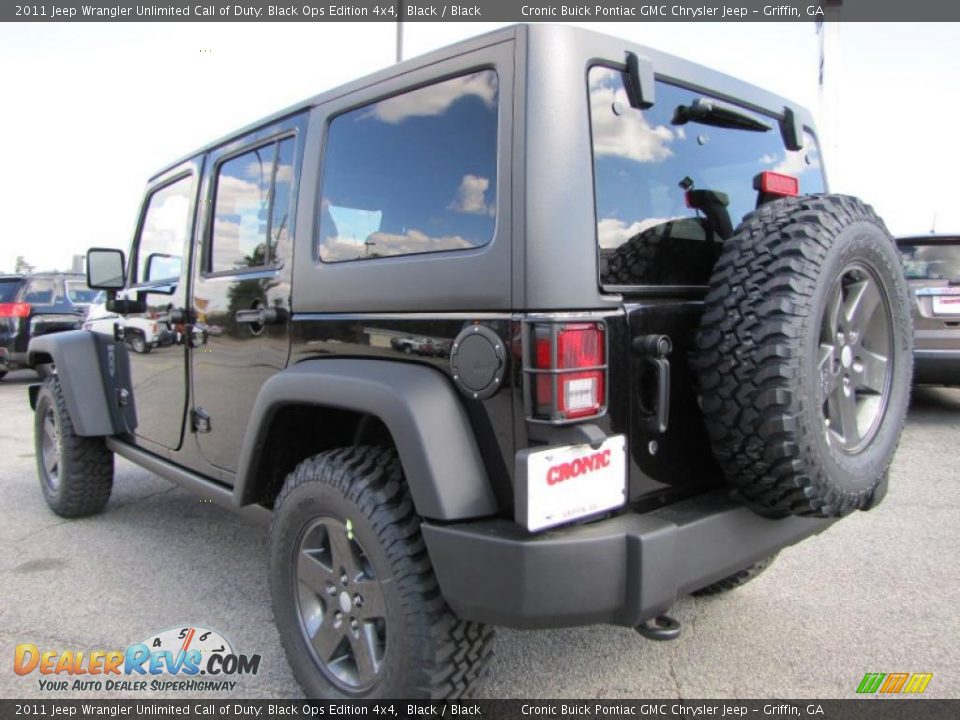 2011 Jeep Wrangler Unlimited Call of Duty: Black Ops Edition 4x4 Black / Black Photo #5