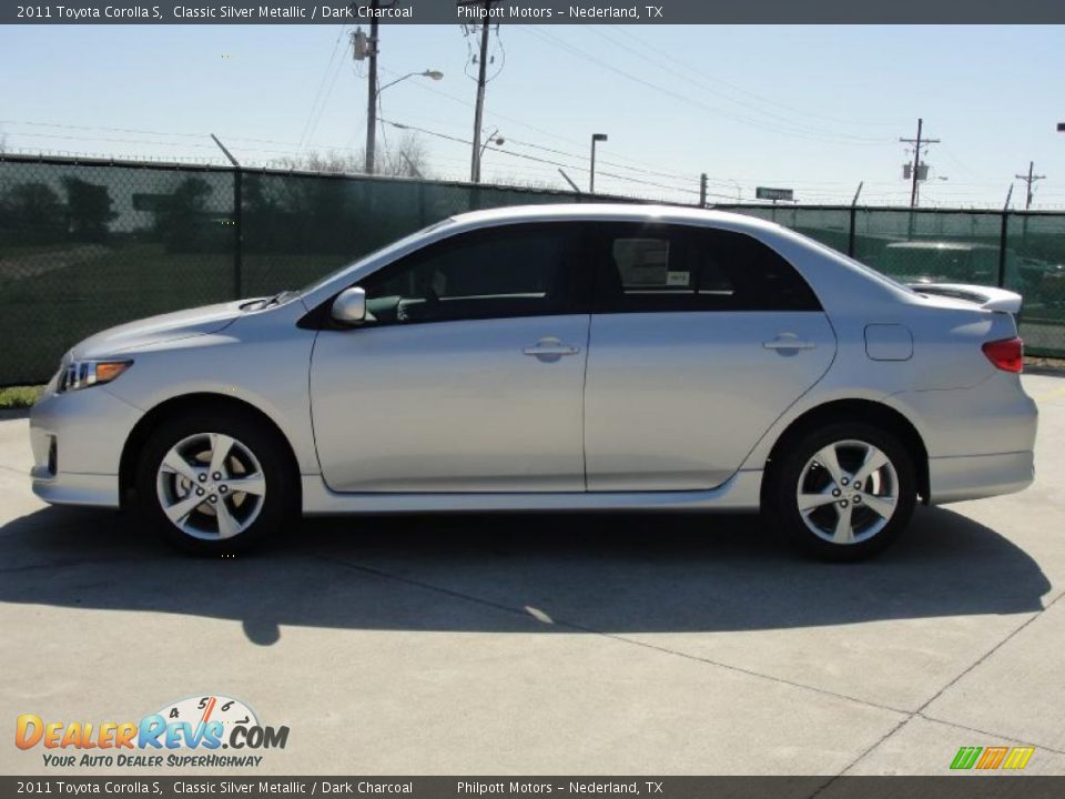 2011 Toyota Corolla S Classic Silver Metallic / Dark Charcoal Photo #6