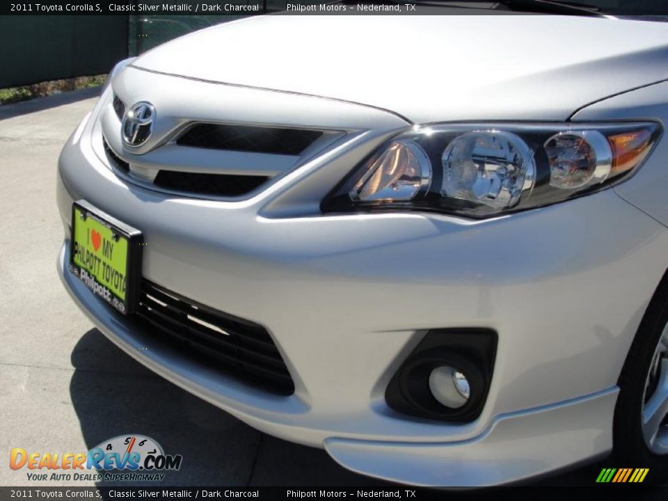 2011 Toyota Corolla S Classic Silver Metallic / Dark Charcoal Photo #10