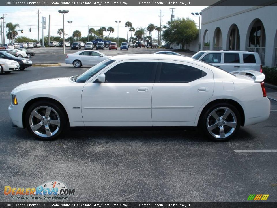 2007 Dodge Charger R/T Stone White / Dark Slate Gray/Light Slate Gray Photo #2