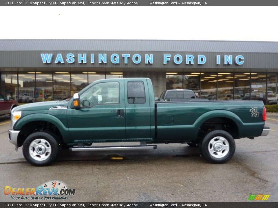 2011 Ford F350 Super Duty XLT SuperCab 4x4 Forest Green Metallic / Adobe Photo #1