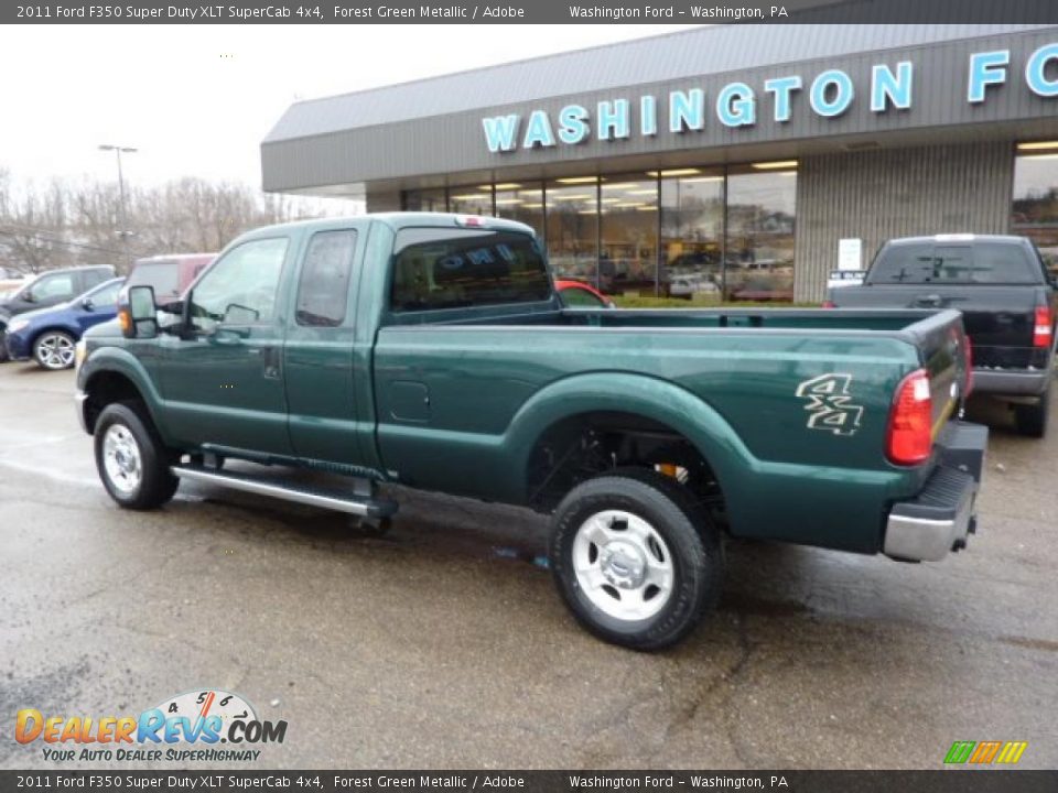 2011 Ford F350 Super Duty XLT SuperCab 4x4 Forest Green Metallic / Adobe Photo #2
