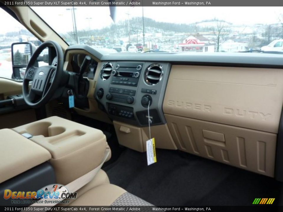 2011 Ford F350 Super Duty XLT SuperCab 4x4 Forest Green Metallic / Adobe Photo #16