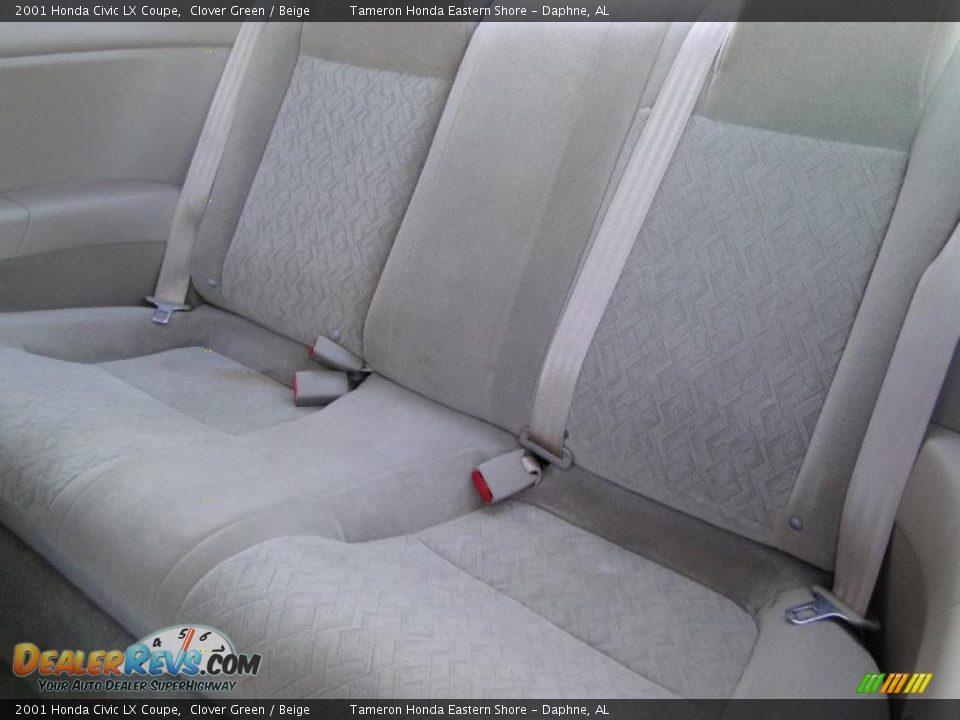 2001 Honda Civic LX Coupe Clover Green / Beige Photo #24