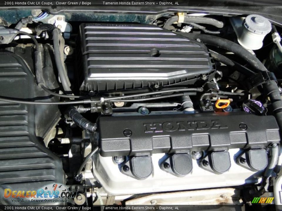 2001 Honda Civic LX Coupe 1.7L SOHC 16V 4 Cylinder Engine Photo #26