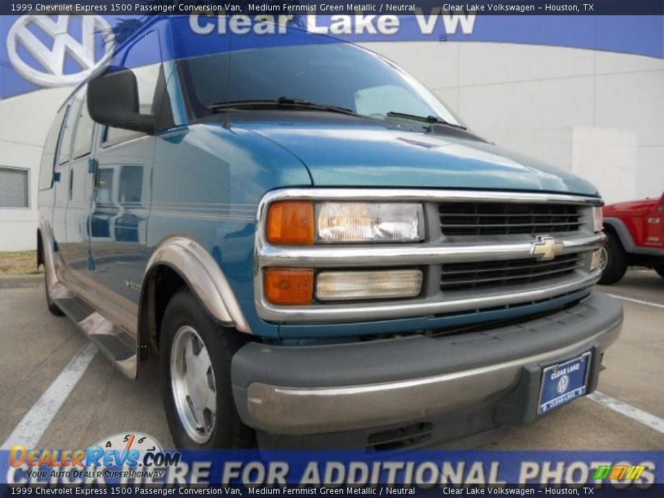 1999 Chevrolet Express 1500 Passenger Conversion Van Medium Fernmist Green Metallic / Neutral Photo #1