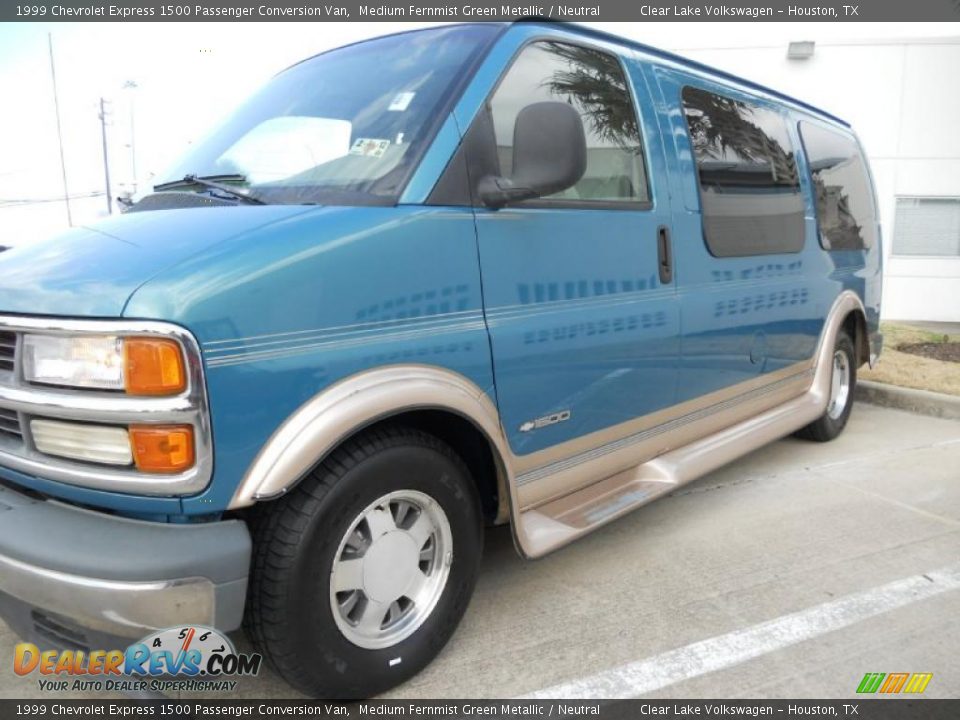 1999 Chevrolet Express 1500 Passenger Conversion Van Medium Fernmist Green Metallic / Neutral Photo #3