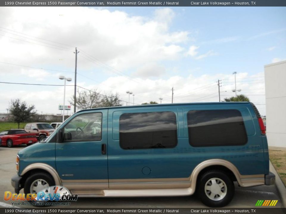 Medium Fernmist Green Metallic 1999 Chevrolet Express 1500 Passenger Conversion Van Photo #4