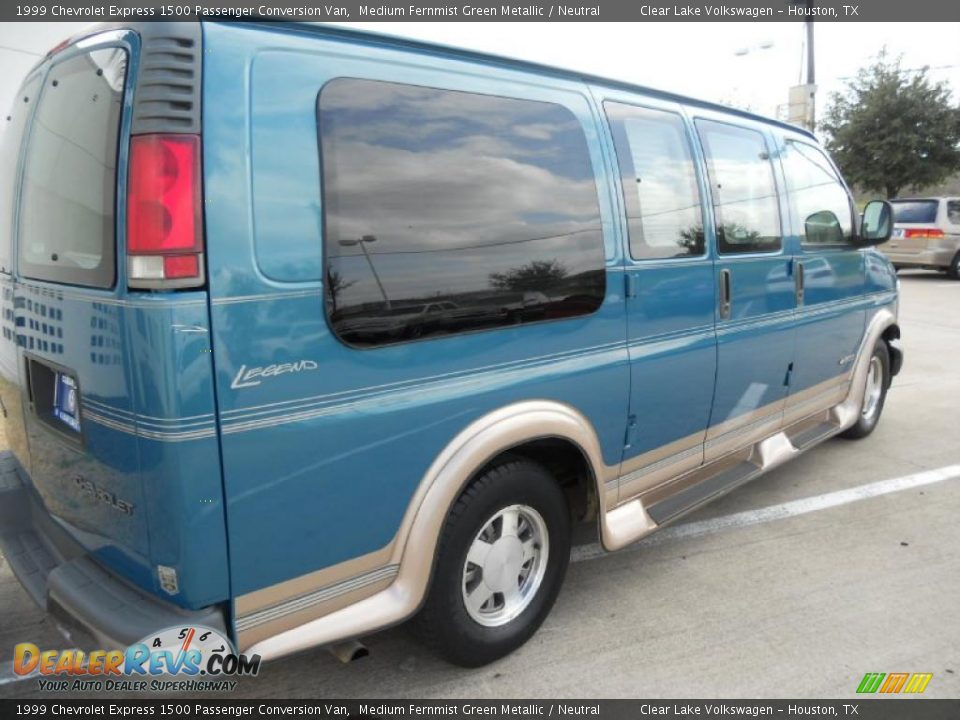 1999 Chevrolet Express 1500 Passenger Conversion Van Medium Fernmist Green Metallic / Neutral Photo #7