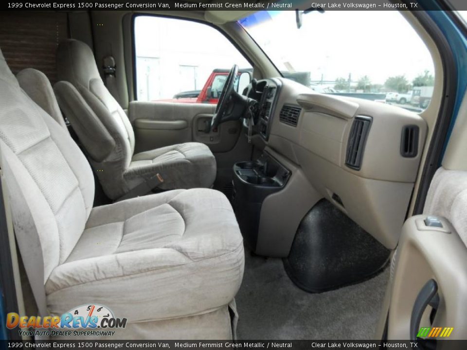 1999 Chevrolet Express 1500 Passenger Conversion Van Medium Fernmist Green Metallic / Neutral Photo #16
