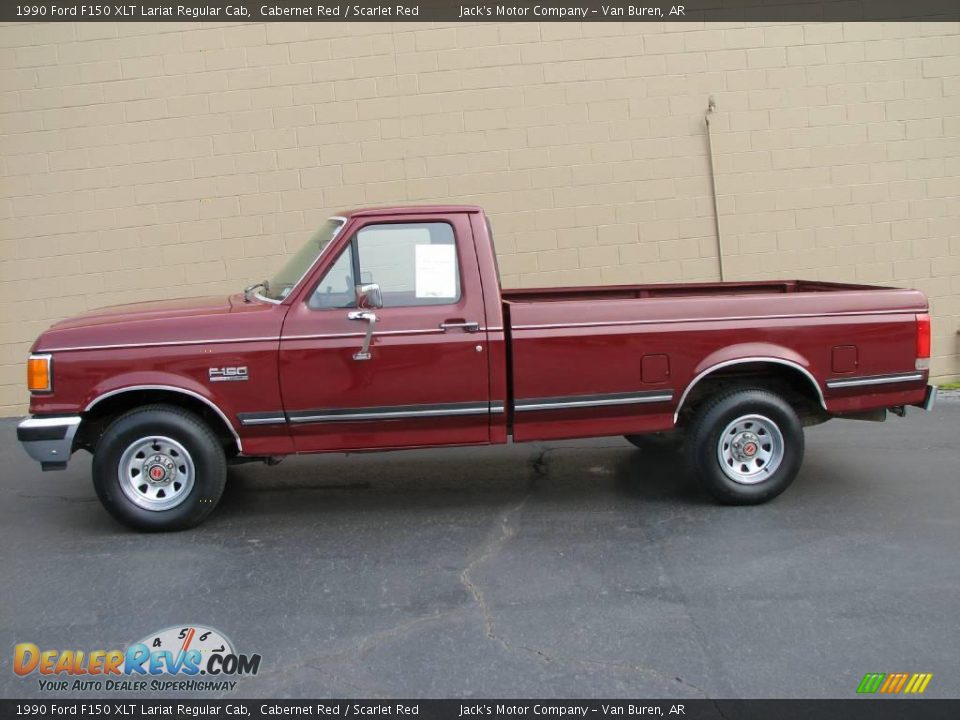 Cabernet Red 1990 Ford F150 XLT Lariat Regular Cab Photo #1