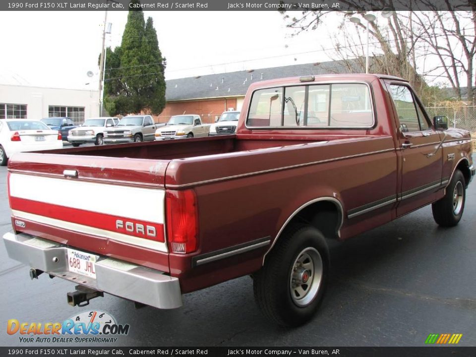 Cabernet Red 1990 Ford F150 XLT Lariat Regular Cab Photo #5