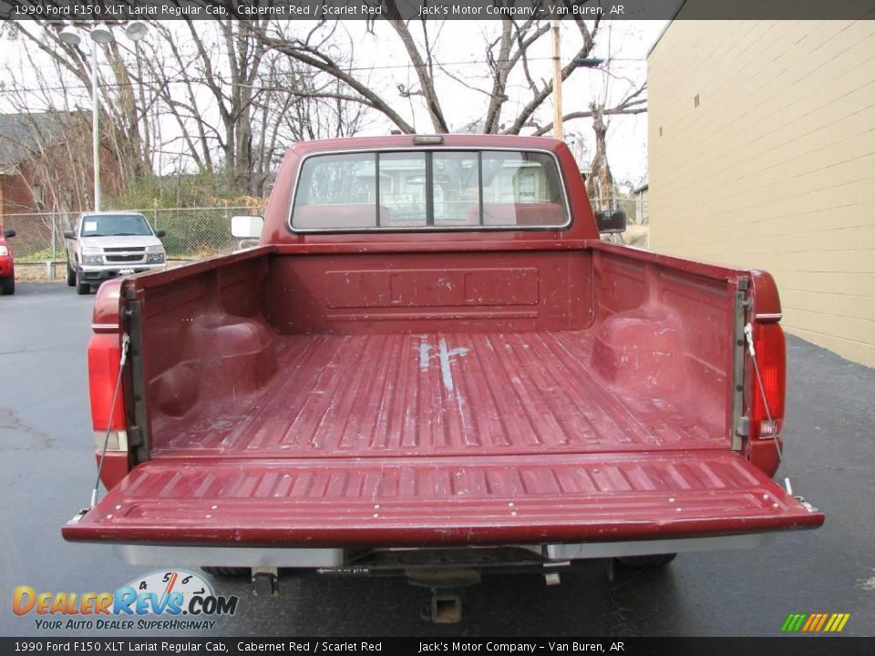 1990 Ford F150 XLT Lariat Regular Cab Cabernet Red / Scarlet Red Photo #6