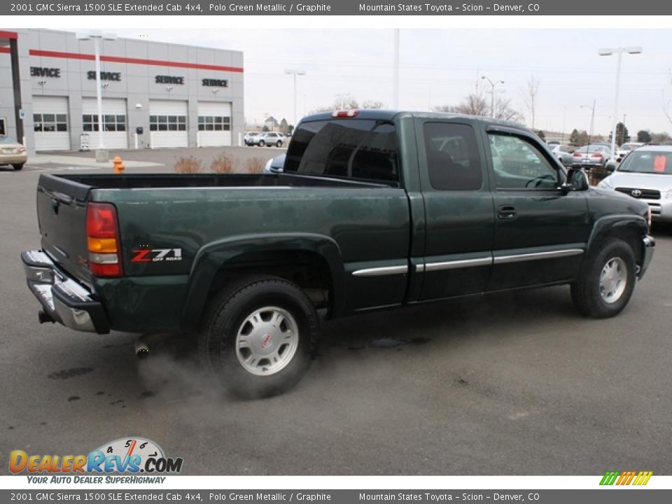 Polo Green Metallic 2001 GMC Sierra 1500 SLE Extended Cab 4x4 Photo #2