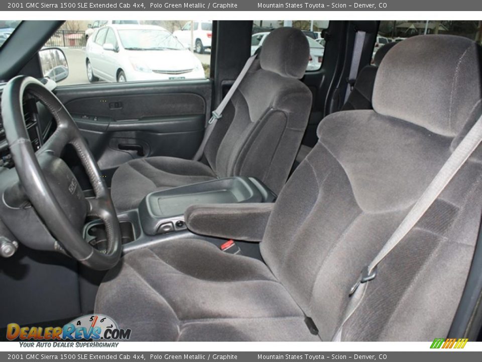 Graphite Interior - 2001 GMC Sierra 1500 SLE Extended Cab 4x4 Photo #9