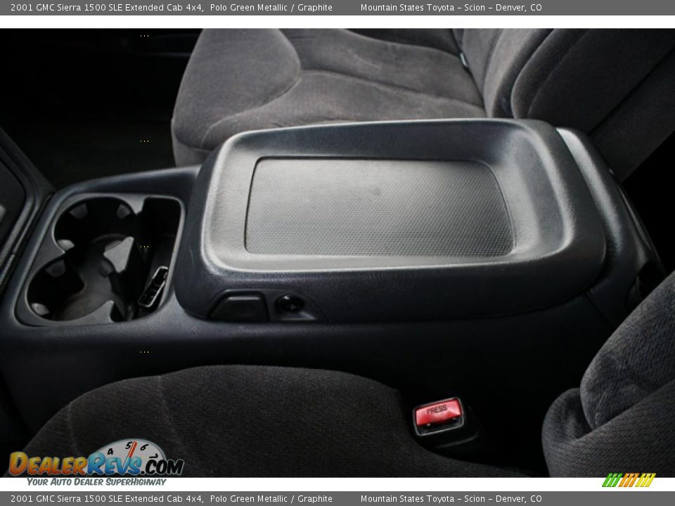 2001 GMC Sierra 1500 SLE Extended Cab 4x4 Polo Green Metallic / Graphite Photo #20