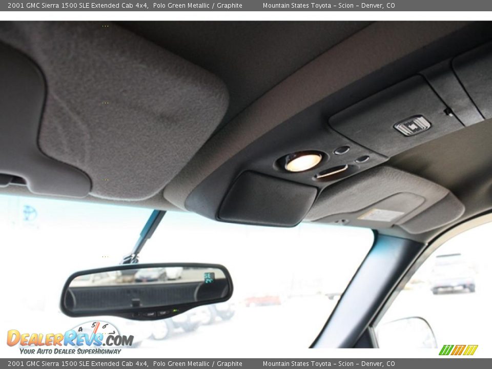 2001 GMC Sierra 1500 SLE Extended Cab 4x4 Polo Green Metallic / Graphite Photo #22