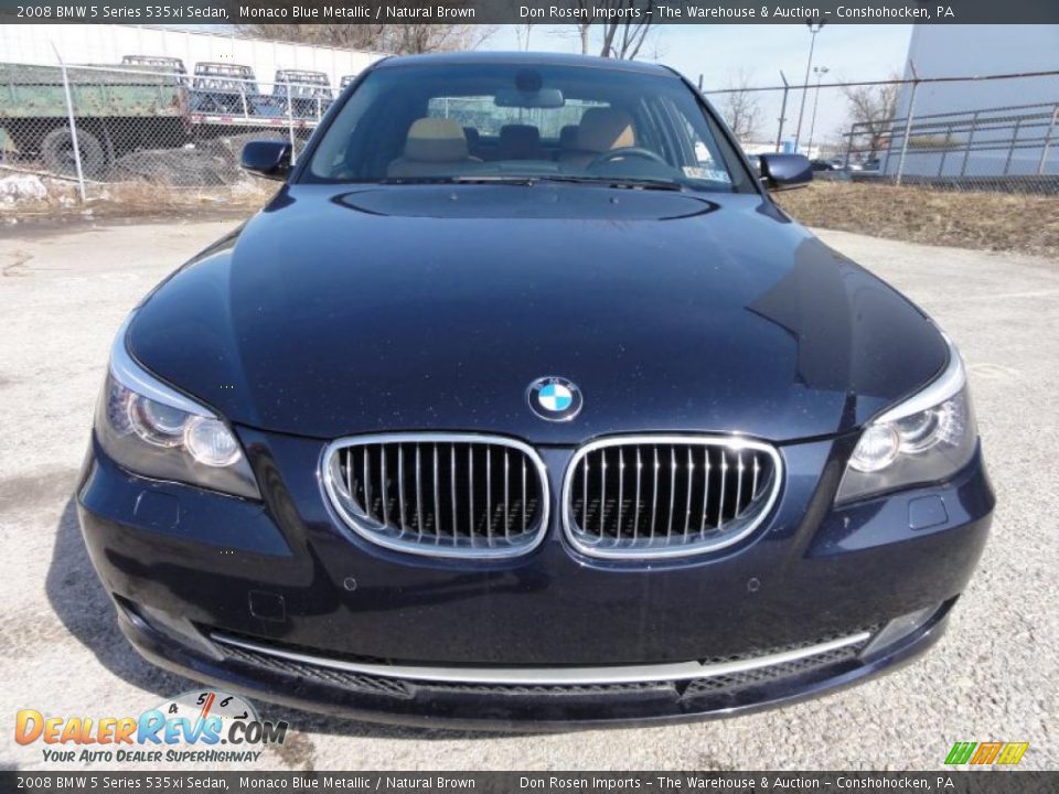 2008 BMW 5 Series 535xi Sedan Monaco Blue Metallic / Natural Brown Photo #3