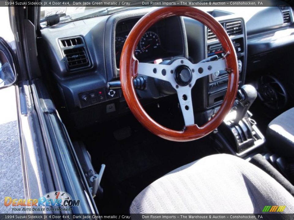 1994 Suzuki Sidekick JX 4 Door 4x4 Dark Jade Green metallic / Gray Photo #12