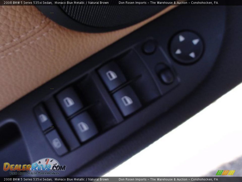 2008 BMW 5 Series 535xi Sedan Monaco Blue Metallic / Natural Brown Photo #15