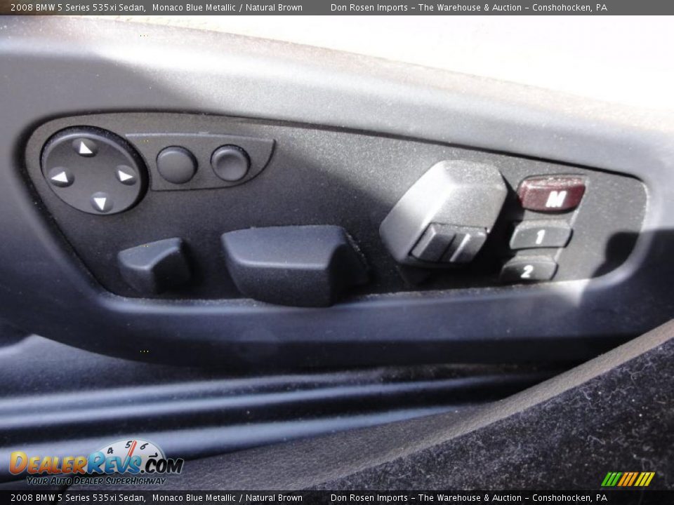 2008 BMW 5 Series 535xi Sedan Monaco Blue Metallic / Natural Brown Photo #17