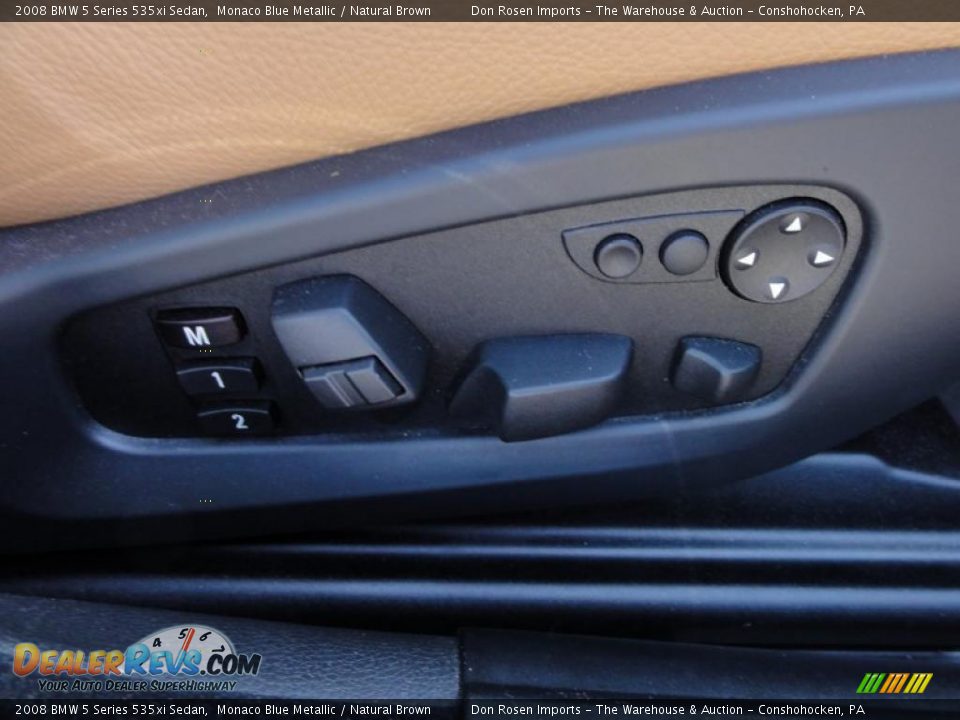 2008 BMW 5 Series 535xi Sedan Monaco Blue Metallic / Natural Brown Photo #22