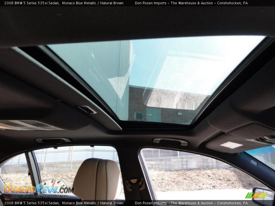 2008 BMW 5 Series 535xi Sedan Monaco Blue Metallic / Natural Brown Photo #23