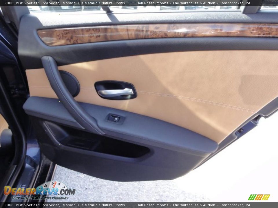 2008 BMW 5 Series 535xi Sedan Monaco Blue Metallic / Natural Brown Photo #26