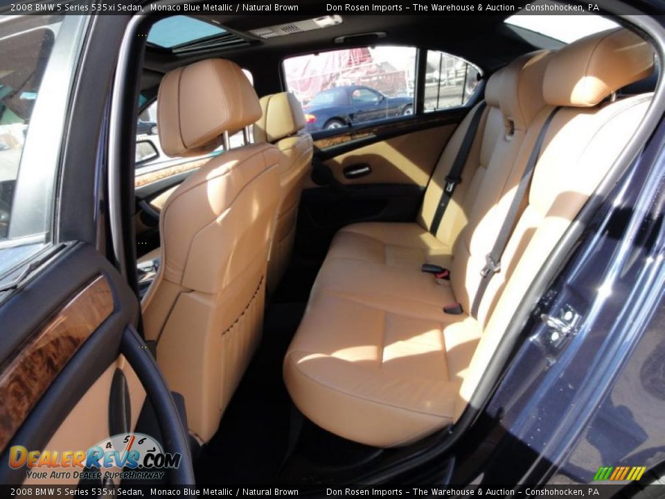2008 BMW 5 Series 535xi Sedan Monaco Blue Metallic / Natural Brown Photo #27