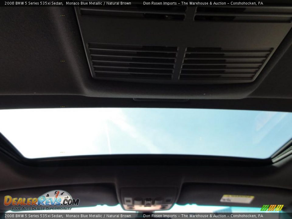 2008 BMW 5 Series 535xi Sedan Monaco Blue Metallic / Natural Brown Photo #29