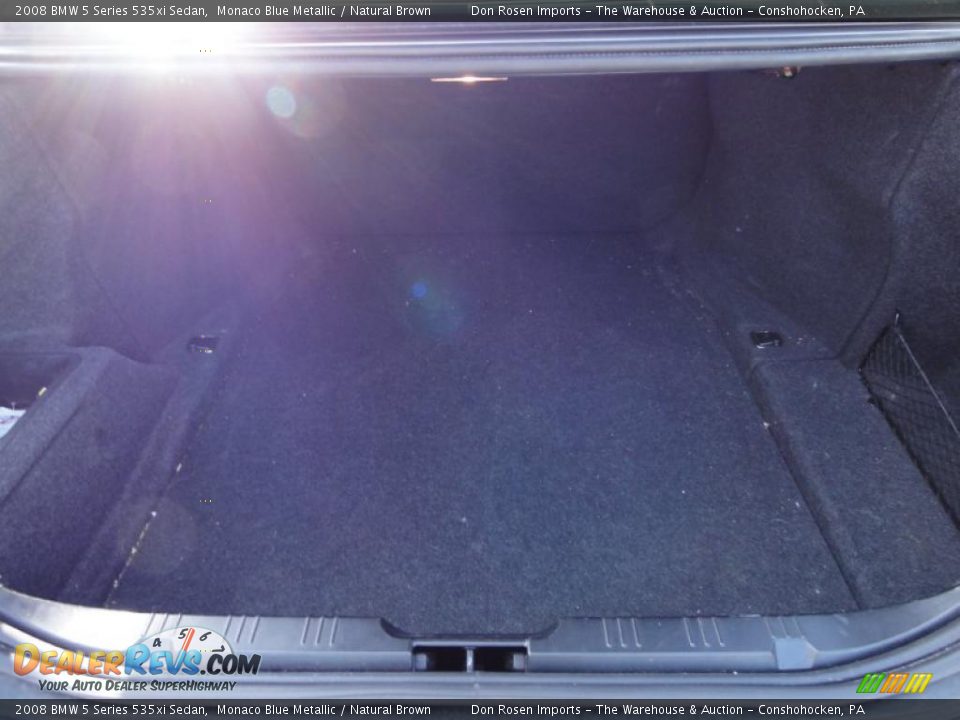 2008 BMW 5 Series 535xi Sedan Monaco Blue Metallic / Natural Brown Photo #32