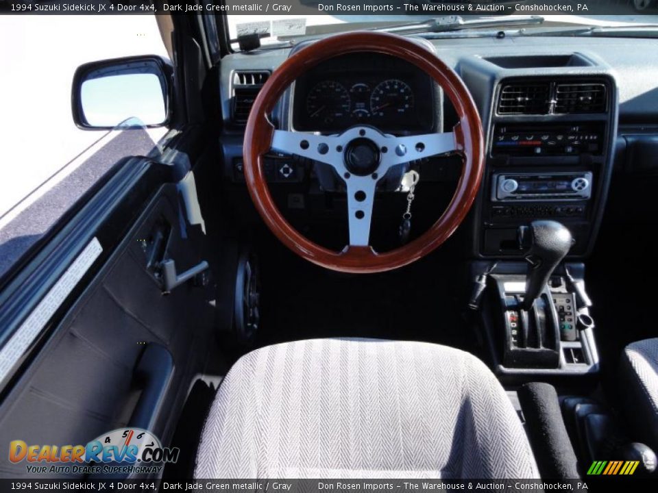 1994 Suzuki Sidekick JX 4 Door 4x4 Dark Jade Green metallic / Gray Photo #27