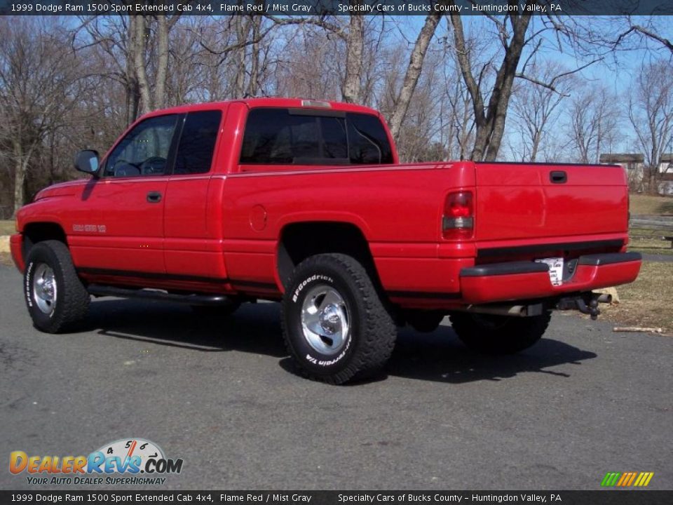 Flame Red 1999 Dodge Ram 1500 Sport Extended Cab 4x4 Photo #12