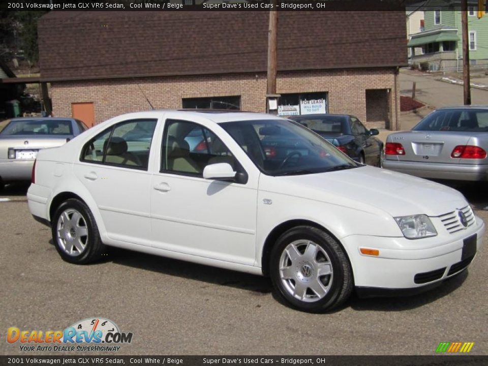 Cool White 2001 Volkswagen Jetta GLX VR6 Sedan Photo #2