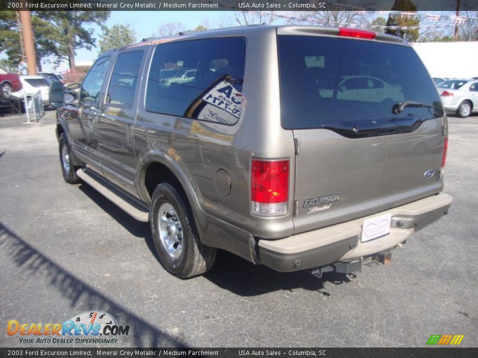 2003 Ford Excursion Limited Mineral Grey Metallic / Medium Parchment Photo #7