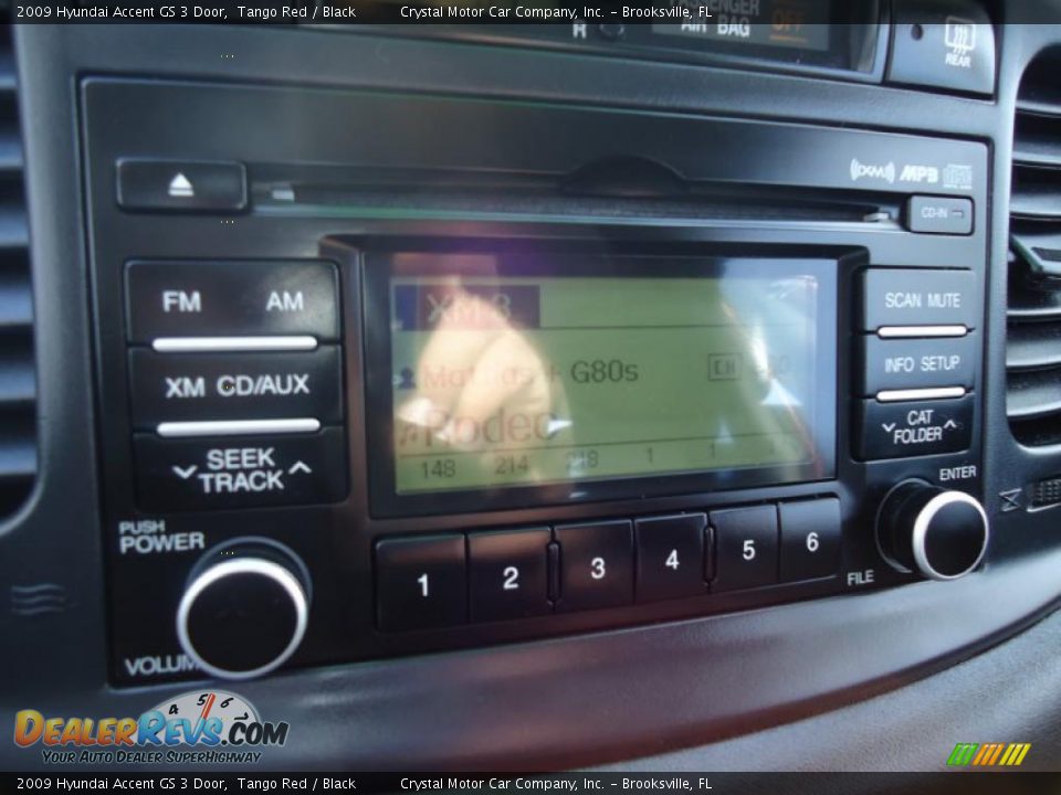 2009 Hyundai Accent GS 3 Door Tango Red / Black Photo #25