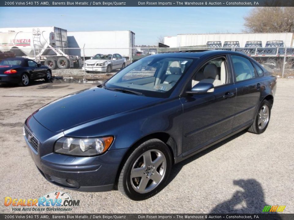 2006 Volvo S40 T5 AWD Barents Blue Metallic / Dark Beige/Quartz Photo #2