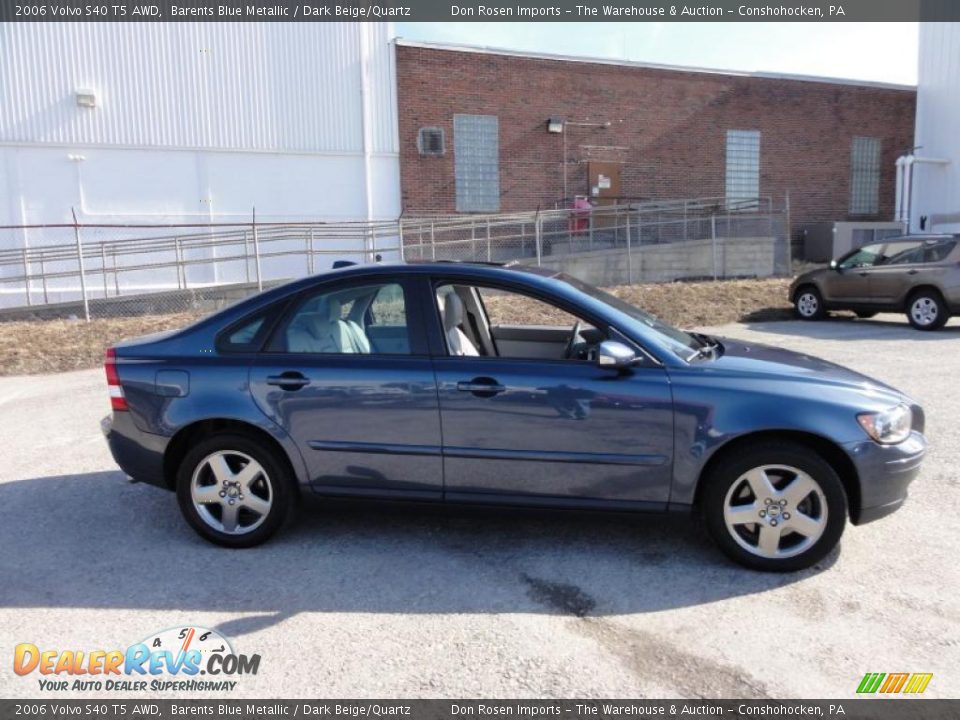 2006 Volvo S40 T5 AWD Barents Blue Metallic / Dark Beige/Quartz Photo #7