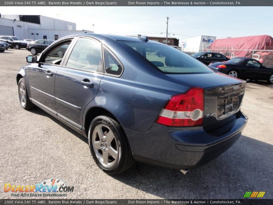 2006 Volvo S40 T5 AWD Barents Blue Metallic / Dark Beige/Quartz Photo #10