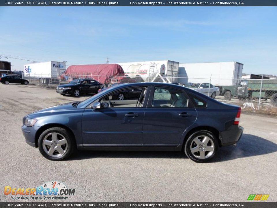 2006 Volvo S40 T5 AWD Barents Blue Metallic / Dark Beige/Quartz Photo #11