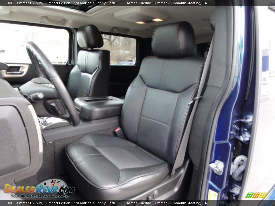 Ebony Black Interior - 2008 Hummer H2 SUV Photo #19